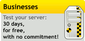 Test your dedicated server for 30 days!