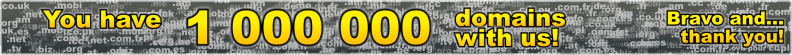 You have registered 1,000,000 domains at OVH