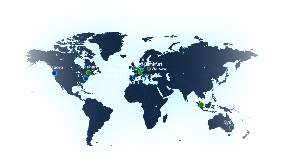 PCI world map regions
